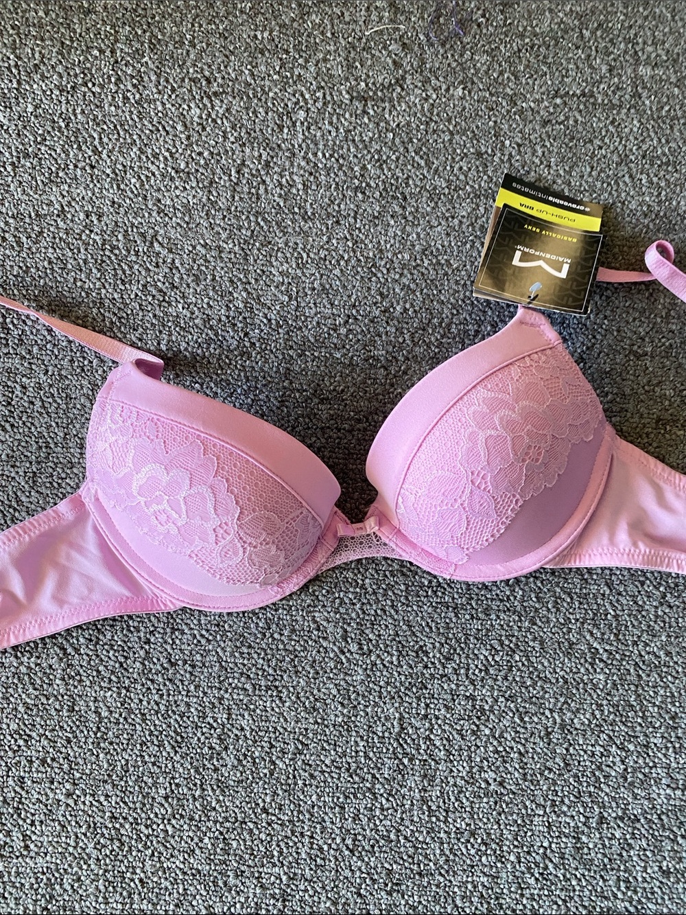 Maidenform Light Pink Lace Push-Up Bra 34A